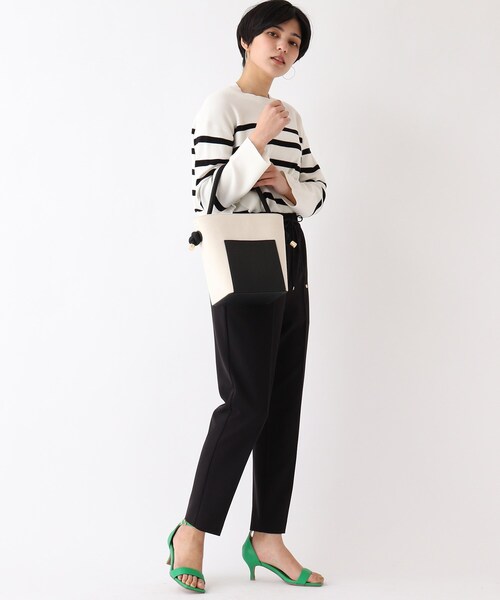 OPAQUE.CLIP（オペークドットクリップ）の「◆キャンバスコンビバケツトート【2WAY】（トートバッグ・レディース・ブラック/ライトベージュ・00）」の3枚目の写真