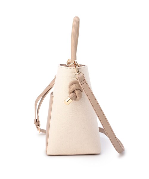 OPAQUE.CLIP（オペークドットクリップ）の「◆キャンバスコンビバケツトート【2WAY】（トートバッグ・レディース・ブラック/ライトベージュ・00）」の8枚目の写真