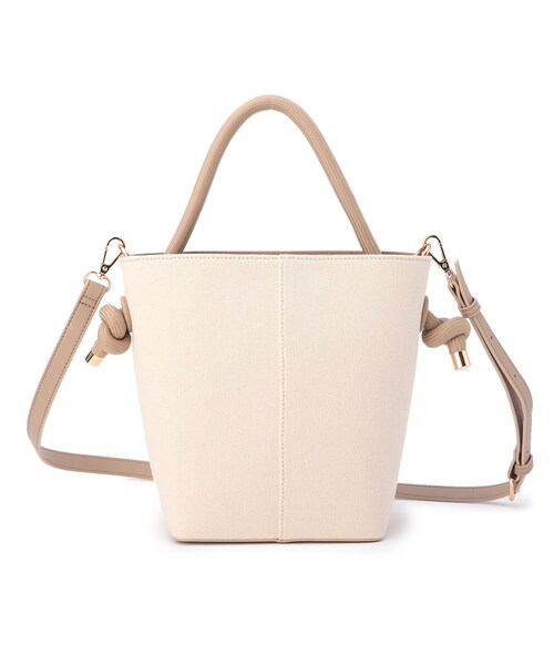 OPAQUE.CLIP（オペークドットクリップ）の「◆キャンバスコンビバケツトート【2WAY】（トートバッグ・レディース・ブラック/ライトベージュ・00）」の9枚目の写真