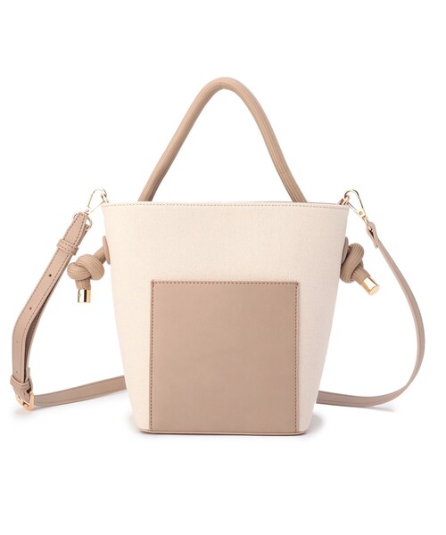 OPAQUE.CLIP（オペークドットクリップ）の「◆キャンバスコンビバケツトート【2WAY】（トートバッグ・レディース・ブラック/ライトベージュ・00）」の13枚目の写真