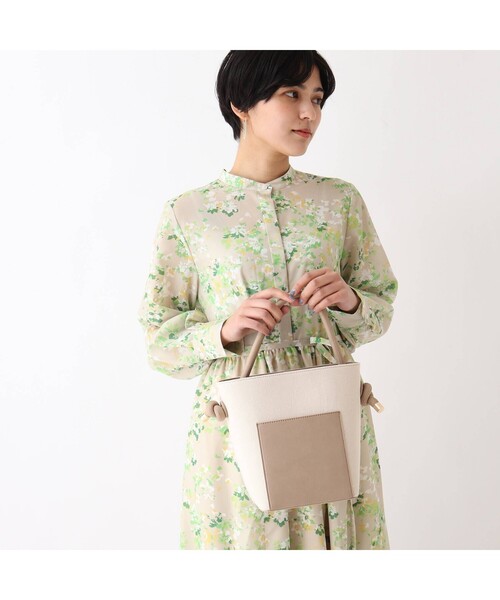 OPAQUE.CLIP（オペークドットクリップ）の「◆キャンバスコンビバケツトート【2WAY】（トートバッグ・レディース・ブラック/ライトベージュ・00）」の14枚目の写真