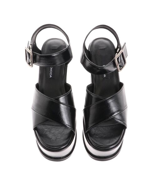 EMODA（エモダ）の「Wクロスバルキーサンダル（サンダル・レディース・ホワイト/ブラック・SMALL/MEDIUM/LARGE）」の18枚目の写真