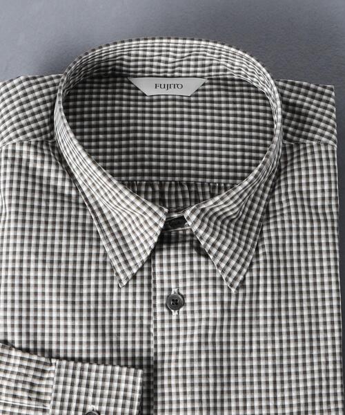 FUJITO（フジト）の「＜FUJITO（フジト）＞ミニチェック レギュラーカラー シャツ（シャツ/ブラウス・メンズ・その他1・1/2）」の2枚目の写真