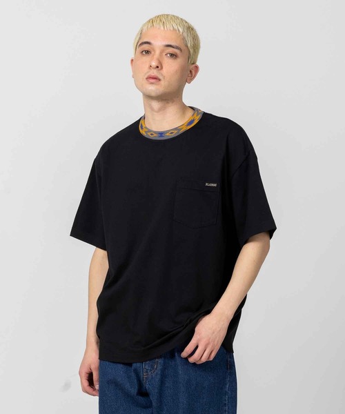 XLARGE（エクストララージ）の「JACQUARD RIB S/S POCKET TEE（Tシャツ/カットソー・メンズ・ネイビー/ブラック/オリーブ・S/M/XL/L）」の2枚目の写真