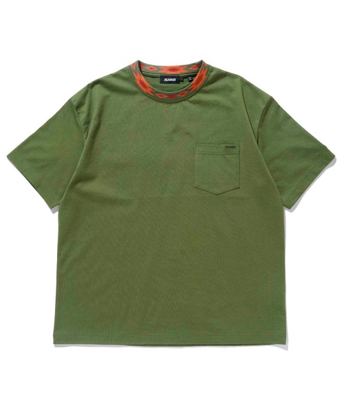 XLARGE（エクストララージ）の「JACQUARD RIB S/S POCKET TEE（Tシャツ/カットソー・メンズ・ネイビー/ブラック/オリーブ・S/M/XL/L）」の6枚目の写真