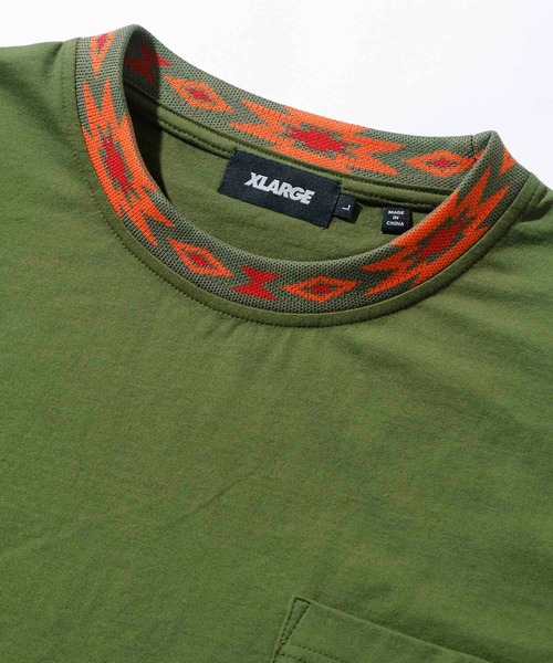 XLARGE（エクストララージ）の「JACQUARD RIB S/S POCKET TEE（Tシャツ/カットソー・メンズ・ネイビー/ブラック/オリーブ・S/M/XL/L）」の8枚目の写真
