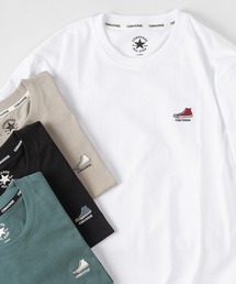 【CONVERSE/コンバース】★限定カラー★ オーバーサイズ リブライン/リンガー/ ワンポイントロゴワッペン刺繍 クルーネックTシャツ/ 13色展開