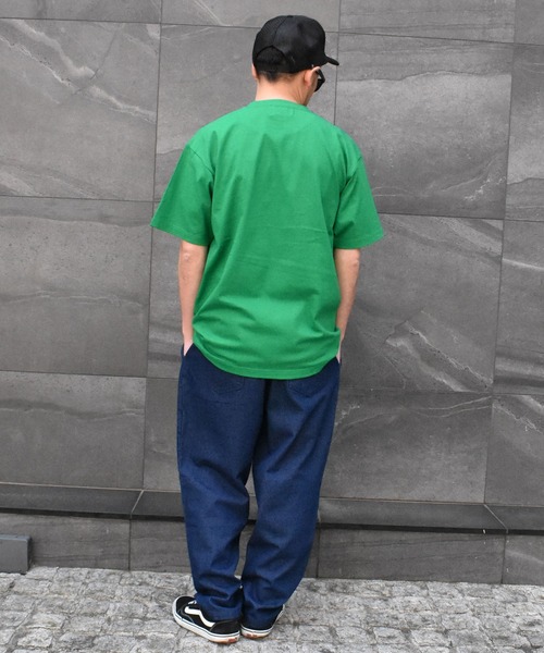 DOUBLE STEAL(ダブルスティール)の「Square Mini Box Heavy Tシャツ(Tシャツ/カットソー・メンズ・ホワイト/グリーン/オレンジ/パープル・LARGE/XX-LARGE/X-LARGE/MEDIUM)」の20枚目の写真