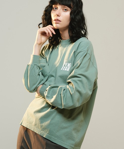 .efiLevol（エフィレボル）の「Formal L/S Tee（Tシャツ/カットソー・メンズ・ホワイト/ブラック/グリーン・2）」の3枚目の写真