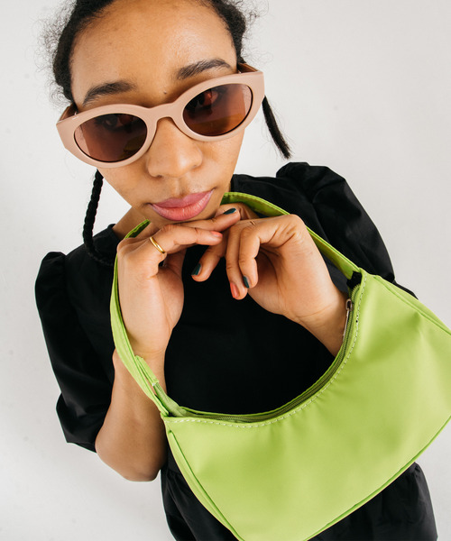 GIMME GIMME(ギミーギミー)の「【GIMME GIMME】Nylon mini shoulder bag gima22s001(ハンドバッグ・レディース・ライトグリーン/パープル/ブラック・FREE)」の1枚目の写真