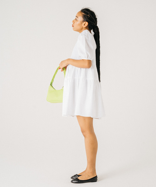 GIMME GIMME(ギミーギミー)の「【GIMME GIMME】Nylon mini shoulder bag gima22s001(ハンドバッグ・レディース・ライトグリーン/パープル/ブラック・FREE)」の9枚目の写真