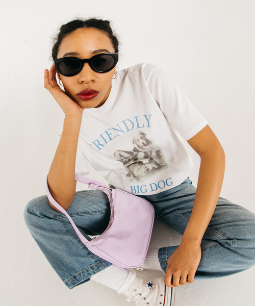 GIMME GIMME(ギミーギミー)の「【GIMME GIMME】Nylon mini shoulder bag gima22s001(ハンドバッグ・レディース・ライトグリーン/パープル/ブラック・FREE)」の10枚目の写真