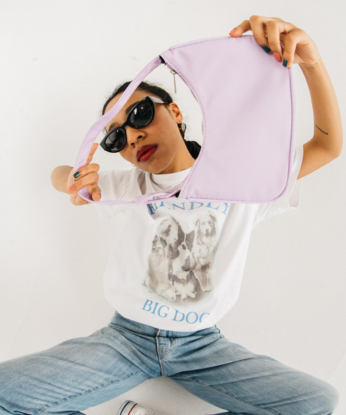 GIMME GIMME(ギミーギミー)の「【GIMME GIMME】Nylon mini shoulder bag gima22s001(ハンドバッグ・レディース・ライトグリーン/パープル/ブラック・FREE)」の15枚目の写真