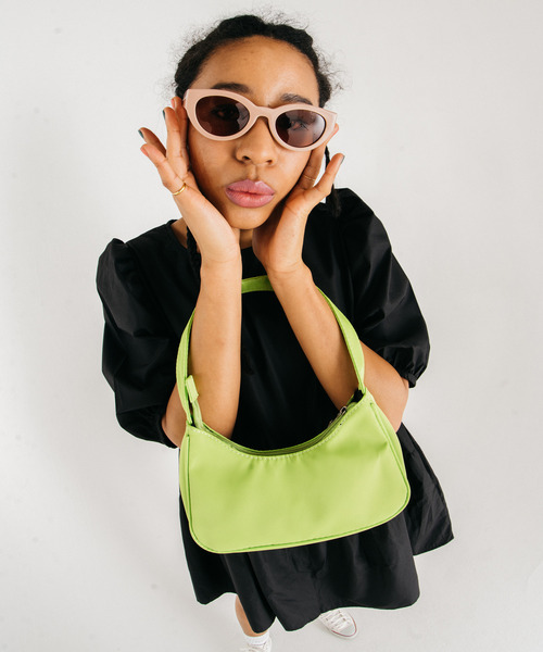 GIMME GIMME(ギミーギミー)の「【GIMME GIMME】Nylon mini shoulder bag gima22s001(ハンドバッグ・レディース・ライトグリーン/パープル/ブラック・FREE)」の7枚目の写真