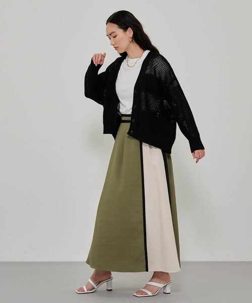 CITY TOKYO（シティトウキョウ）の「メッシュコントラストカーディガン（カーディガン/ボレロ・レディース・ブラック/ブルー/オレンジ・FREE）」の8枚目の写真