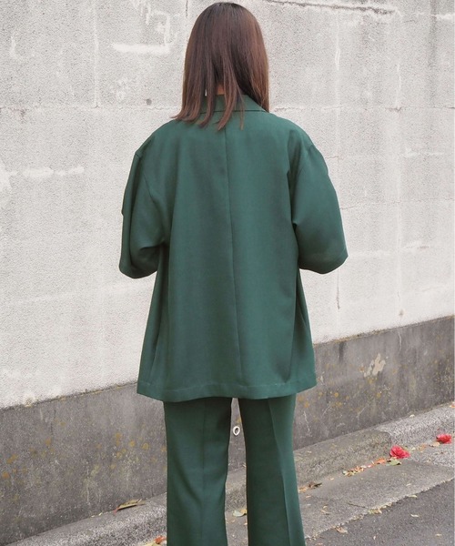 tiptop（ティップトップ）の「【セットアップ対応】リネンタッチテーラードジャケット（シャツ/ブラウス・レディース・ブラック/グリーン/アイボリー/ダークオレンジ/グリーン系その他・FREE）」の9枚目の写真