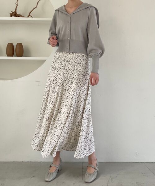 MAJESTIC LEGON(マジェスティックレゴン)の「セーラーカラーカーディガン(カーディガン/ボレロ・レディース・アイボリー/ライトグリーン・MEDIUM)」の21枚目の写真