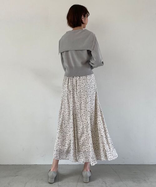 MAJESTIC LEGON(マジェスティックレゴン)の「セーラーカラーカーディガン(カーディガン/ボレロ・レディース・アイボリー/ライトグリーン・MEDIUM)」の6枚目の写真