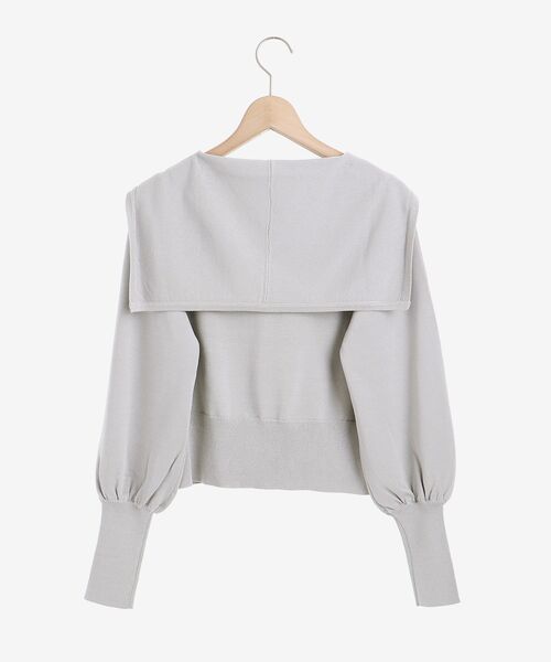 MAJESTIC LEGON(マジェスティックレゴン)の「セーラーカラーカーディガン(カーディガン/ボレロ・レディース・アイボリー/ライトグリーン・MEDIUM)」の7枚目の写真