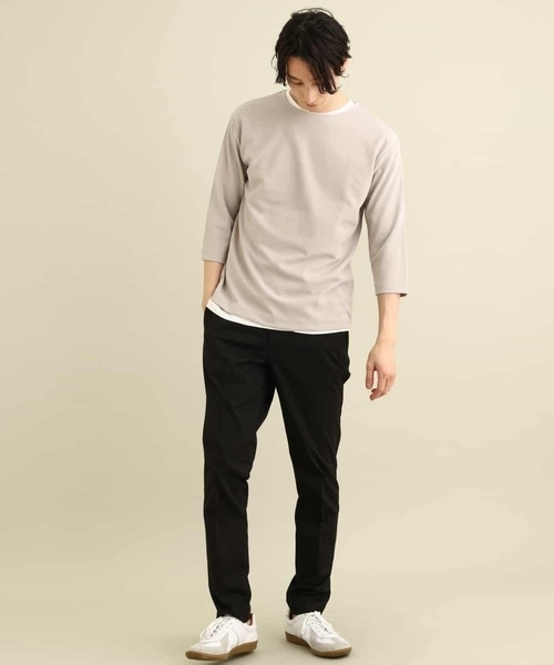 a.v.v（アーヴェヴェ）の「【S-XXL/2SET】梨地レイヤードカットソー[WEB限定サイズ]（アンサンブル・メンズ・ネイビー/ピンク/ミント/ライトグレー・44/46/48/50/52）」の16枚目の写真