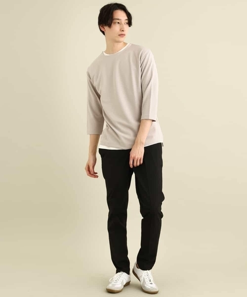 a.v.v（アーヴェヴェ）の「【S-XXL/2SET】梨地レイヤードカットソー[WEB限定サイズ]（アンサンブル・メンズ・ネイビー/ピンク/ミント/ライトグレー・44/46/48/50/52）」の17枚目の写真