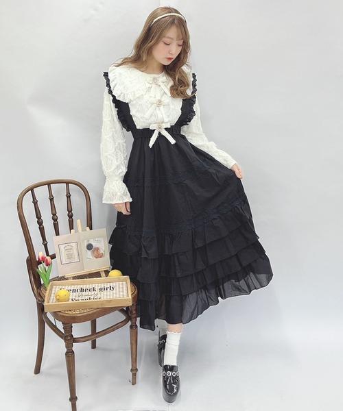 Swankiss（スワンキス）の「HN furifuri cotton LS/K（スカート・レディース・ホワイト/ピンク/ブラック・FREE）」の2枚目の写真