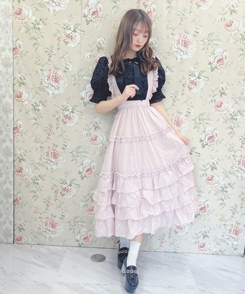 Swankiss（スワンキス）の「HN furifuri cotton LS/K（スカート・レディース・ホワイト/ピンク/ブラック・FREE）」の7枚目の写真