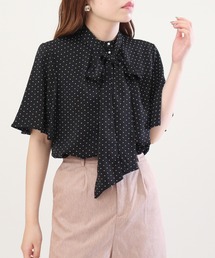 ASTORIA ODIER | ドット柄ボウタイブラウス(シャツ/ブラウス)