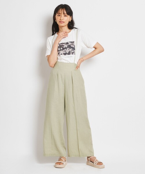 Feroux(フェルゥ)の「【洗える】リネンレーヨンサスペンダー パンツ(その他パンツ・レディース・ブラック系/ライトグレー系/カーキ系・1/2)」の22枚目の写真