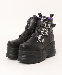 「YOSUKE/ヨースケ」メンズ厚底ベルティッドハイカットスニーカー