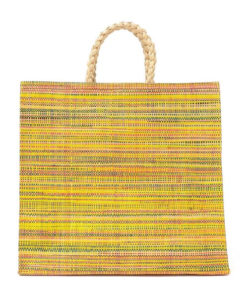 Le Voyage en Panier(ルヴォヤージュアンパニエ)の「Le Voyage en Panier: カラー ラフィア トートバッグ(トートバッグ・レディース・ネイビー/その他1・ONE SIZE)」の3枚目の写真