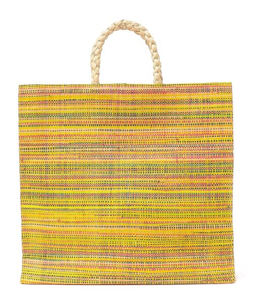 Le Voyage en Panier(ルヴォヤージュアンパニエ)の「Le Voyage en Panier: カラー ラフィア トートバッグ(トートバッグ・レディース・ネイビー/その他1・ONE SIZE)」の7枚目の写真