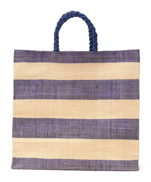 Le Voyage en Panier(ルヴォヤージュアンパニエ)の「Le Voyage en Panier: カラー ラフィア トートバッグ(トートバッグ・レディース・ネイビー/その他1・ONE SIZE)」の11枚目の写真