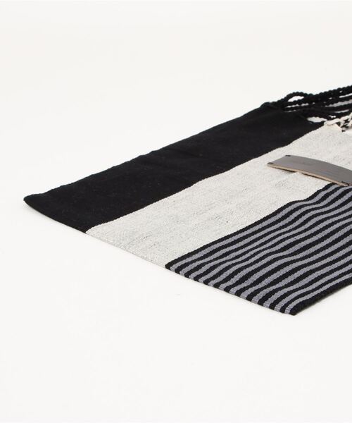 salle de bal（サルデバル）の「ストライプ ハンモックバッグ トートバッグ RAB hammock bag（トートバッグ・レディース・ベージュ/ホワイト/ブラック/オレンジ・FREE）」の6枚目の写真