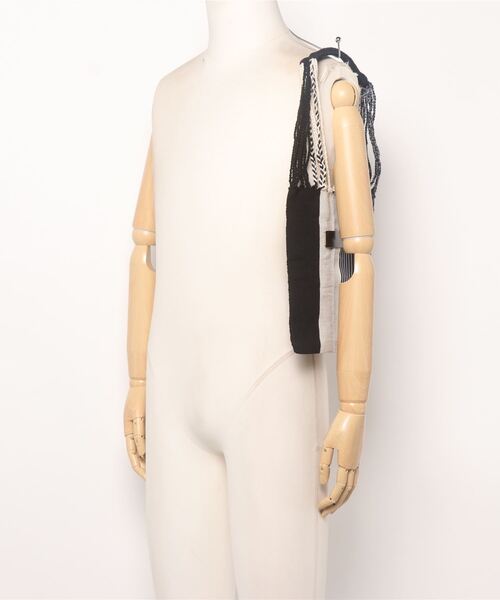 salle de bal（サルデバル）の「ストライプ ハンモックバッグ トートバッグ RAB hammock bag（トートバッグ・レディース・ベージュ/ホワイト/ブラック/オレンジ・FREE）」の5枚目の写真