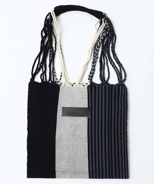 salle de bal（サルデバル）の「ストライプ ハンモックバッグ トートバッグ RAB hammock bag（トートバッグ・レディース・ベージュ/ホワイト/ブラック/オレンジ・FREE）」の22枚目の写真