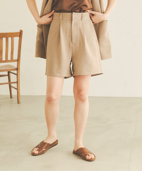 Ambre Neige（アンブルネージュ）の「リネンライクショートパンツ／【WEB/EC限定商品】（その他パンツ・レディース・ベージュ/アイボリー・FREE）」の3枚目の写真