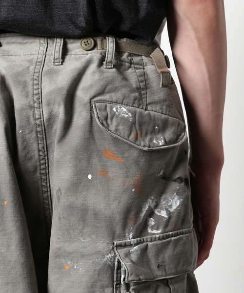 JOURNAL STANDARD J.S HOMESTEAD（ジャーナルスタンダードホームステッド）の「【j.s.homestead】HSM-51 BACK SATIN PAINT CARGO（カーゴパンツ・メンズ・カーキ・MEDIUM/LARGE）」の8枚目の写真