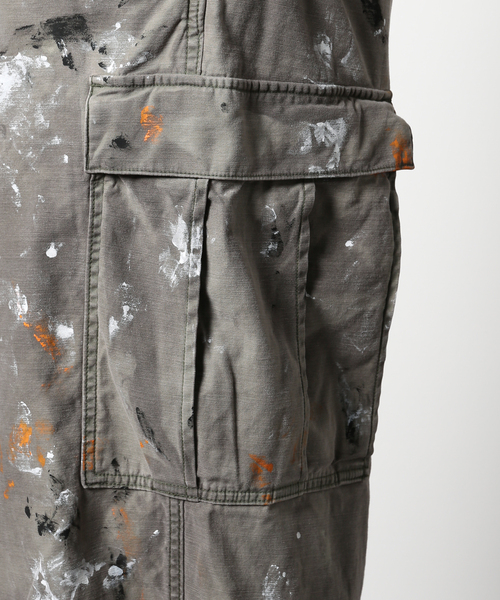 JOURNAL STANDARD J.S HOMESTEAD（ジャーナルスタンダードホームステッド）の「【j.s.homestead】HSM-51 BACK SATIN PAINT CARGO（カーゴパンツ・メンズ・カーキ・MEDIUM/LARGE）」の13枚目の写真