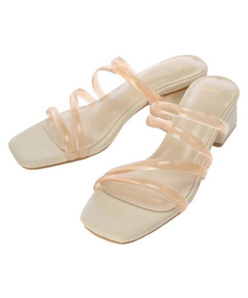 minia（ミニア）の「・minia クリアチューブサンダル（サンダル・レディース・グリーン/ブラウン/イエロー/アイボリー・M/S/L/LL）」の2枚目の写真