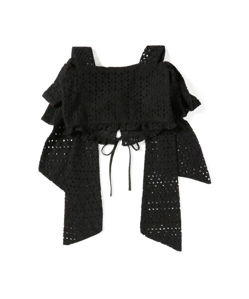 Ray BEAMS(レイビームス)の「sister jane / Sand Castles Bow TOPS(シャツ/ブラウス・レディース・ブラック・SMALL)」の1枚目の写真