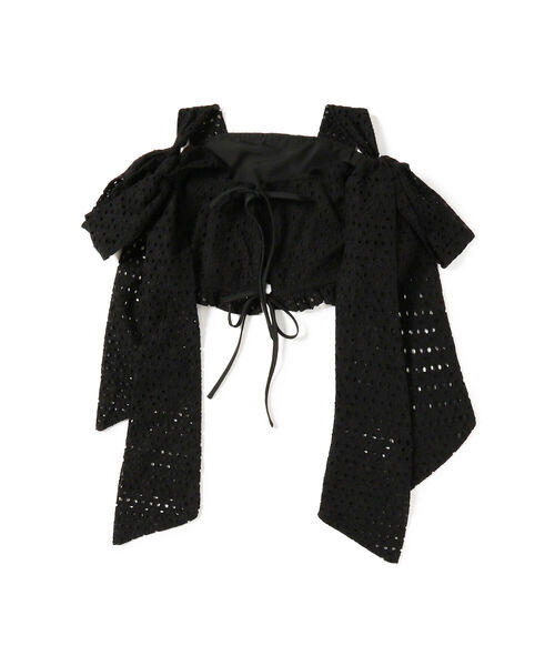 Ray BEAMS(レイビームス)の「sister jane / Sand Castles Bow TOPS(シャツ/ブラウス・レディース・ブラック・SMALL)」の2枚目の写真