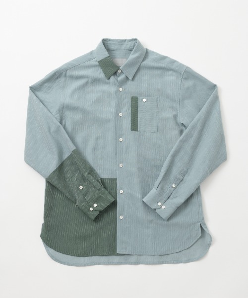 rikolekt（リコレクト）の「particle Shirt（シャツ/ブラウス・レディース・グリーン/グレー・3/2）」の2枚目の写真