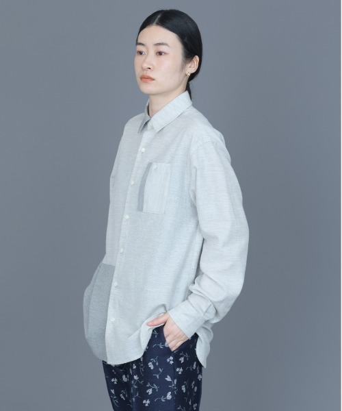 rikolekt（リコレクト）の「particle Shirt（シャツ/ブラウス・レディース・グリーン/グレー・3/2）」の6枚目の写真