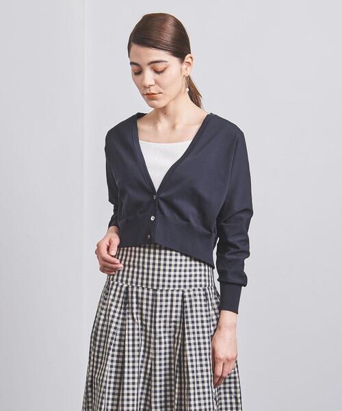 UNITED ARROWS(ユナイテッドアローズ)の「P Vネック ショート ドルマンスリーブ カーディガン(カーディガン/ボレロ・レディース・ネイビー/オフホワイト/イエロー・FREE)」の16枚目の写真