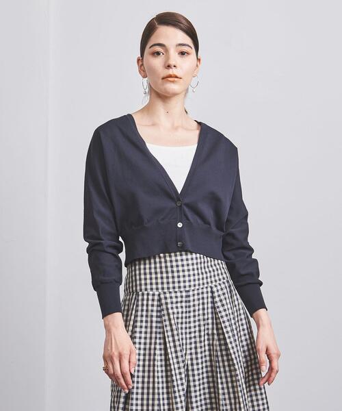 UNITED ARROWS(ユナイテッドアローズ)の「P Vネック ショート ドルマンスリーブ カーディガン(カーディガン/ボレロ・レディース・ネイビー/オフホワイト/イエロー・FREE)」の17枚目の写真