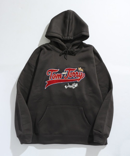 Tom&Jerry(トムアンドジェリー)の「【Tom & Jerry/トム & ジェリー】裏起毛 アートワーク プルオーバーパーカー(パーカー・メンズ・ブラック/オフホワイト/グリーン/ブラック系その他・LL/M/L)」の1枚目の写真