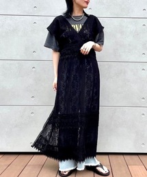 レース2WAYロングジレ