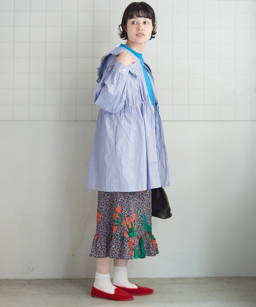 bulle de savon(ビュルデサボン)の「stripe puri ブラウス(シャツ/ブラウス・レディース・ブルー/ピンク・FREE)」の13枚目の写真