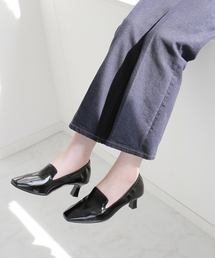 LE TALON | 5cmスクエアレインギャザーパンプス(パンプス)